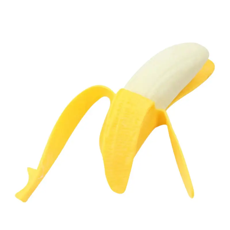 Peel & Squeeze Banana Stress Reliever – Hand & Arm Strength Training Durable Squishy Toy