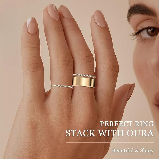 2-Pack  Stacking Rings for , Cubic Zirconia  Ring Stack for Women boho ring dark fidget all day conn air Classic Comfort Fit Wedding Band anna drop maximalist galaxy Rose Gold Plated Bohemian Engagement Cool Stainless Steel Dragon