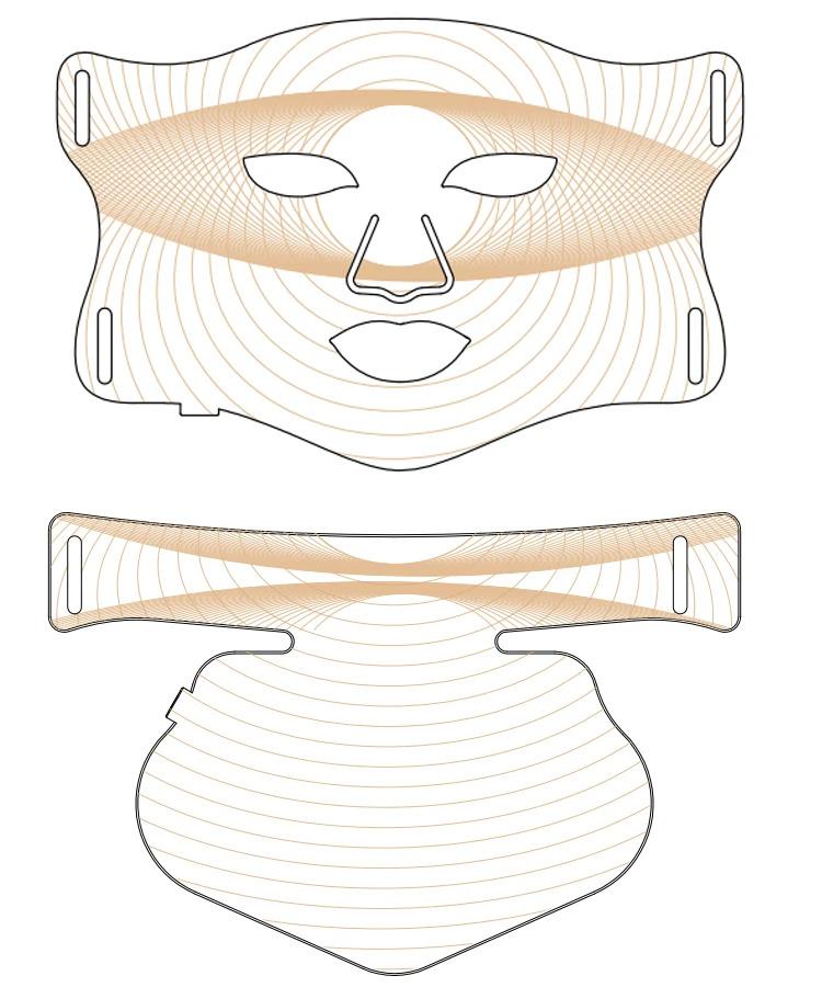 Manufacturer Customizable Facial Red Led Mask Beauty 4 Color Infrared Led Light Therapy Photon Face Silicone Mask