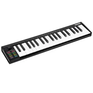 25 Key MIDI Keyboard Controller with DAW Integration, USB MIDI Keyboard Controller with 8 Drum Pads, 8 Knobs & OLED Display, Compact, Perfect for Music Production summerwins