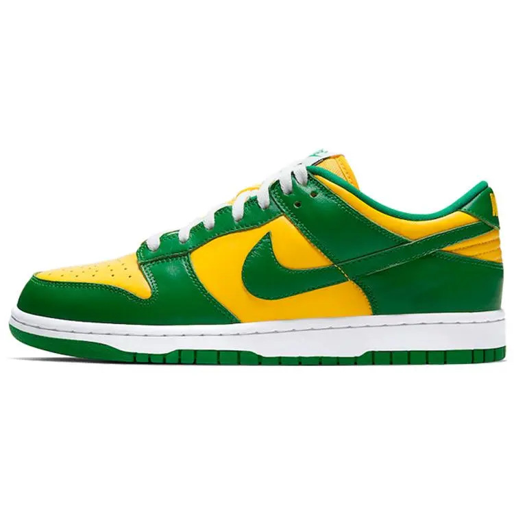 Nike Dunk Brazil Low-Top Sneakers for Men and Women in Yellow-Green Colorway 2026 Edition Verifiable, with credentials and supporting global authentication