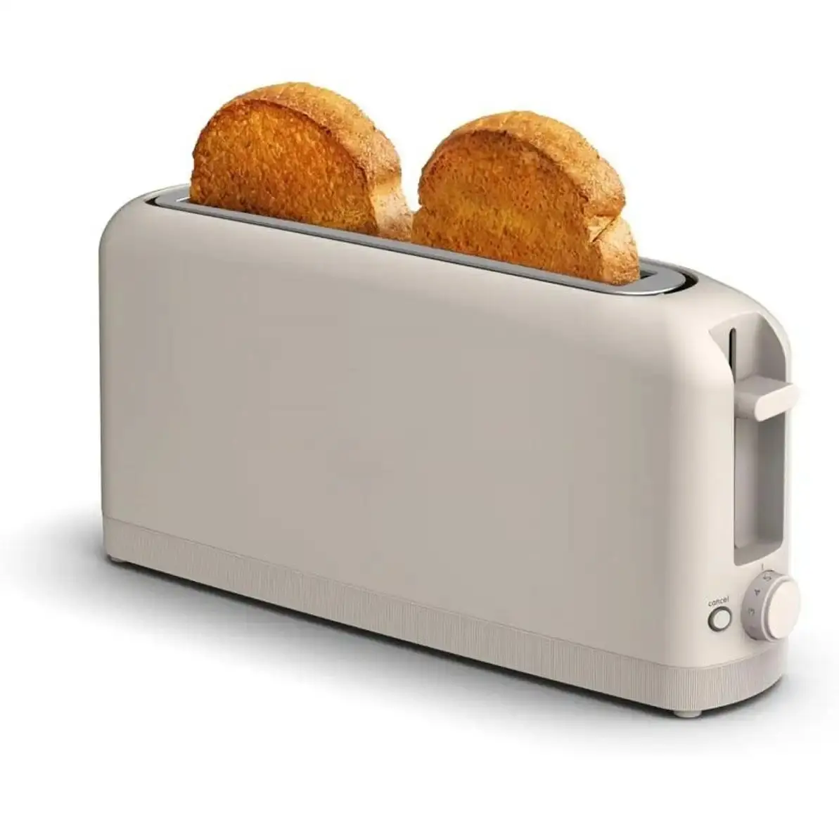 2 Slice Slim Toaster, Fits-anywher Kitchenware, 6 Setting Shade Control with Reheat & Cancel Buttons, Fits sourdough, 10" Long Slot, Anti Jam & Auto Shutoff, 900 Watt, Oatmilk