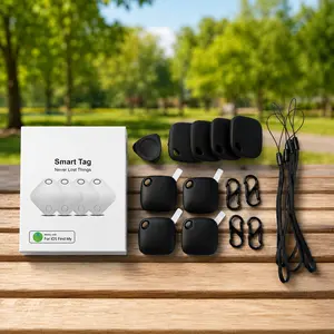 4-Pack Mini Wireless Positioning Tracker, Smart Anti-Lost Device, Real-Time Location Finder, Compatible with Find My, for Backpacks, Keys, Wallets
