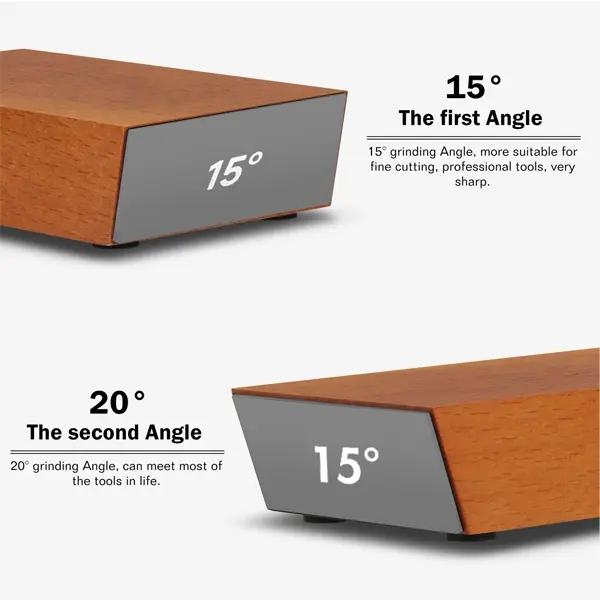 Rolling Knife Sharpener - Perfect Edge Every Time with Kitchen Knife Sharpener  - Knife Sharpening Kit - Knife Sharpener Roller with Magnetic Holder with 20 Degrees