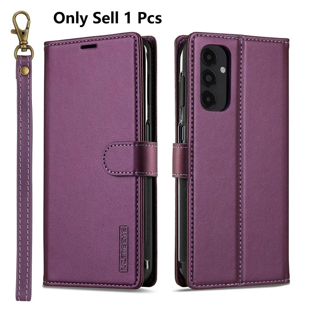 2 in 1 Detachable Wallet Smartphone Case with RFID Blocking Wrist Strap, Shockproof Phone Case Cover, Shockproof Protective Covers, for Samsung Galaxy S26 S25 S24 S23 S22 S21 Plus Ultra FE Edge 4G/5G Accessories Casing