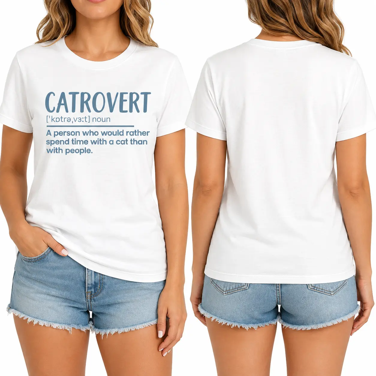 Catrovert T-Shirt, Gift for Cat Lovers, Funny Cat Shirt, Introvert Gift, Cat Mom Gift, Cat Lover Shirt, Animal Lover Shirt