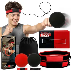 Boxing Reflex Ball – Dual Competition Set |   2 Adjustable Headbands + 2 Training Balls + App Included |   Speed, Agility & Hand-Eye Coordination for Adults & Kids |   MMA Training Equipment