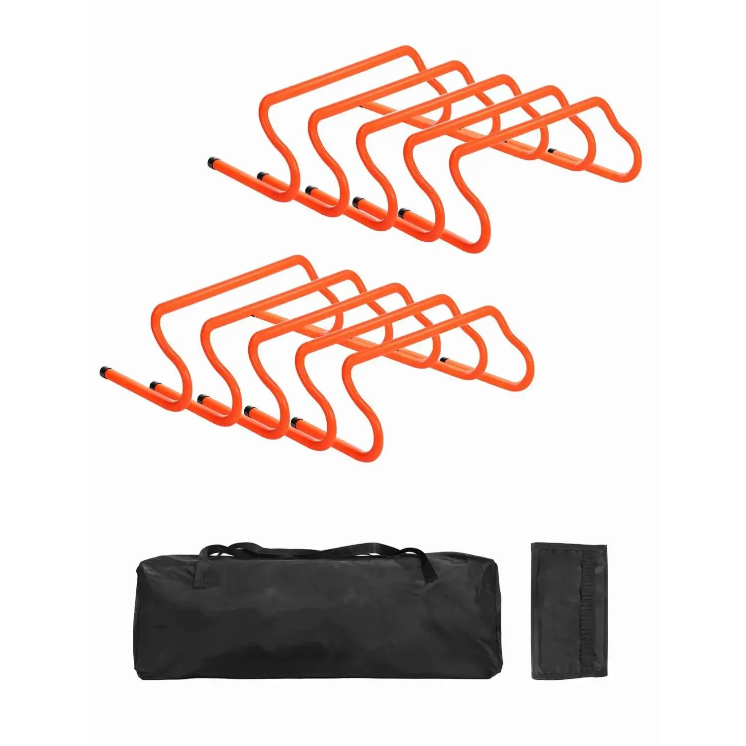 10 Pack 7" Agility Hurdles Speed Agility Training Hurdles, Detachable Sturdy Hurdles Training Equipment Set with Carry Bag for Kids,Athletes,Soccer,Basketball