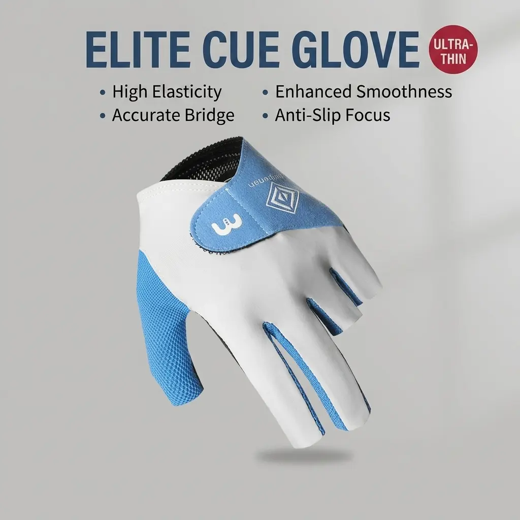 Snooker Performance Glove - Lightweight, Breathable, 3-Finger Design for Enhanced Cue Control, Sweat Management During Competitive Billiards Play