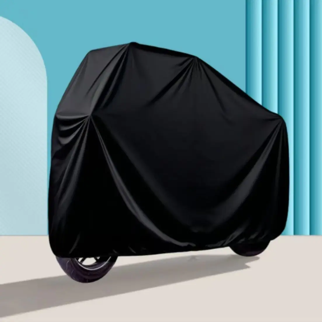 Heavy-Duty Motorcycle Dust Cover, 100% Waterproof, Tear-Resistant Thick Fabric, Easy to Wipe Clean, Protects From Rain, Snow, Frost