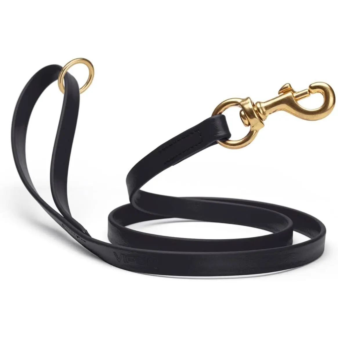 Biothane K9 Working Dog Leash Waterproof Lead for Tracking Training Schutzhund Odor-Proof Long Line with Solid Brass Snap for Puppy Medium and Large Dogs 6ft, Black