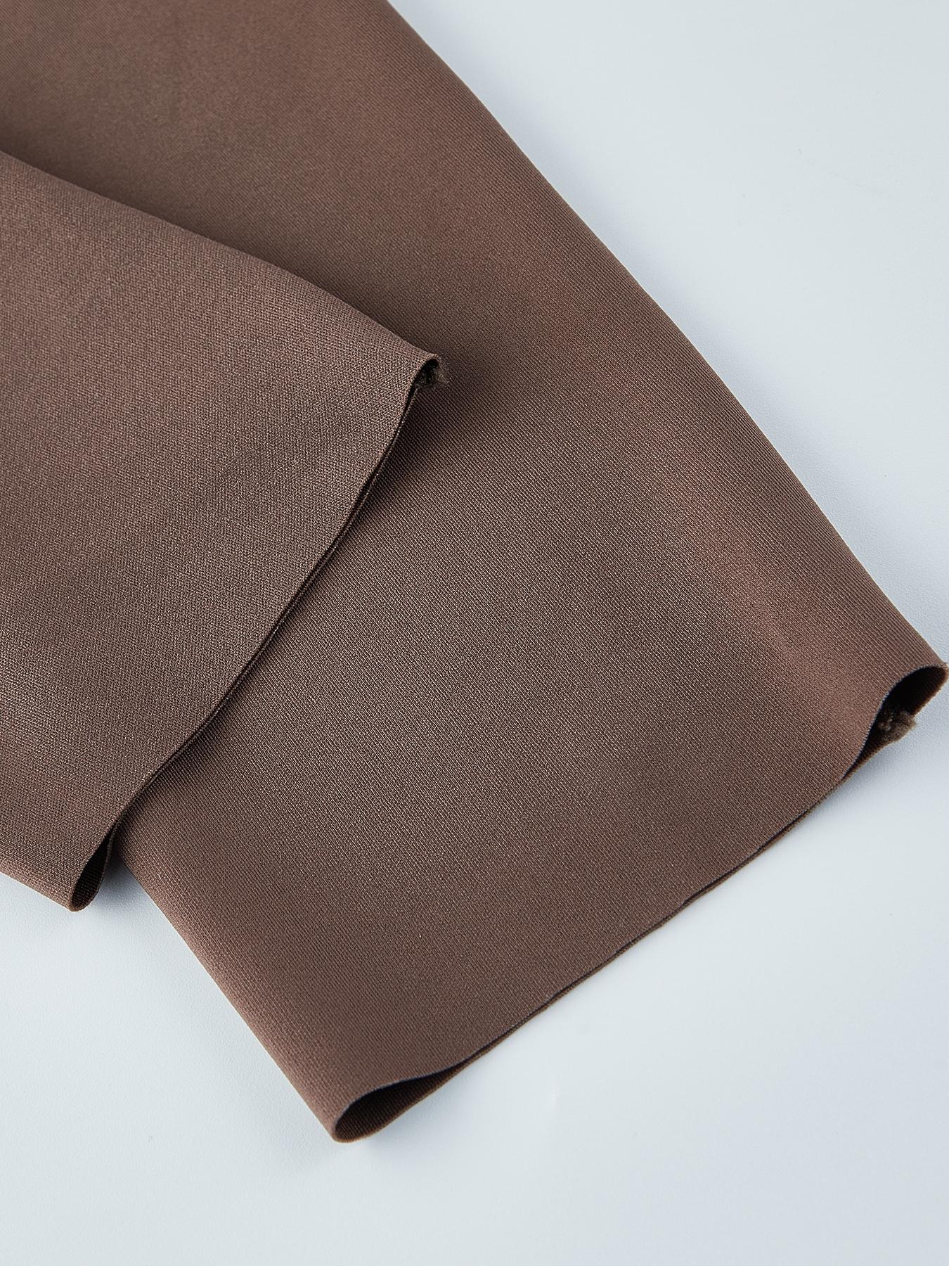 Women's Plain Open Bust Shapewear Crop Tee, Adjustable Hooks Push Up Chest Long Sleeve Shaper Top, Ladies Shapewear for All Seasons