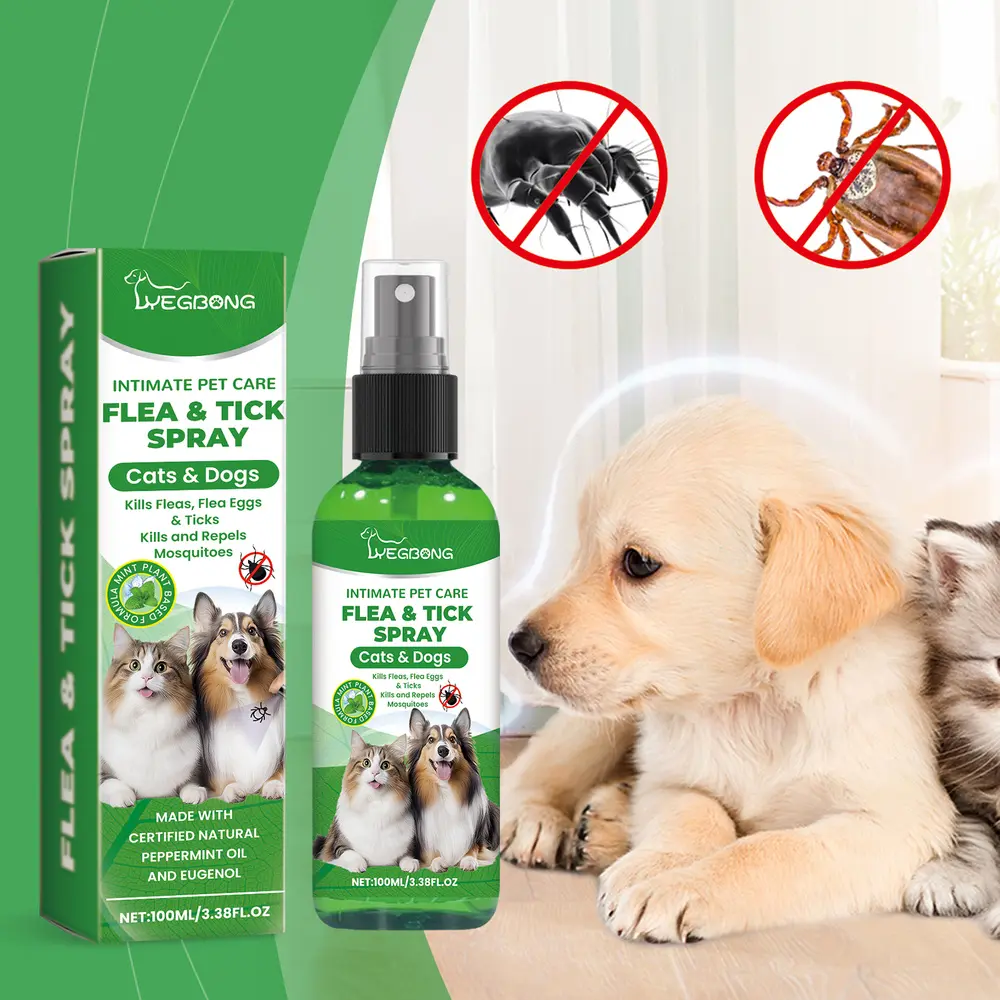 Yegbong Pet Deworming Spray for Dogs & Cats - Hair and Skin Dewormer, Daily Gentle Cleaning Care Agent