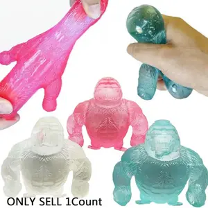 Random Color Monkey Design Squishy Slow Rising Stress Ball Decompression Squeeze, 1 Count Malt Sugar Balls Sensory Fidget Toy, Hand Sensory Toy for Relaxation, Sensory Stress Reliever, Stress Relief Tools Stress Ball Squishies