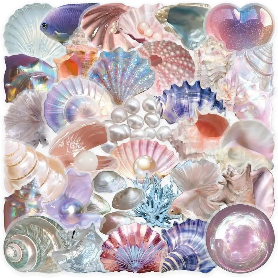 50-Count Transparent Vinyl Stickers - Modern Crafting Stickers for Scrapbooking, Laptops, DIY Projects