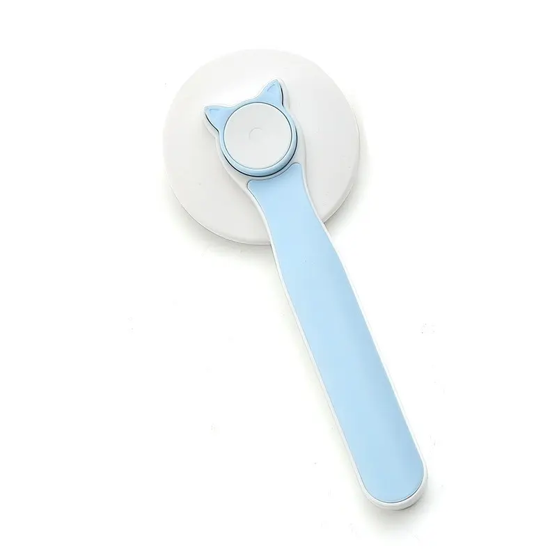 Cute Cat Ear Self-Cleaning Brush, Automatic Pop-Up Comb, Soft Massage Pet Grooming Tool, Suitable for Cats and Dogs