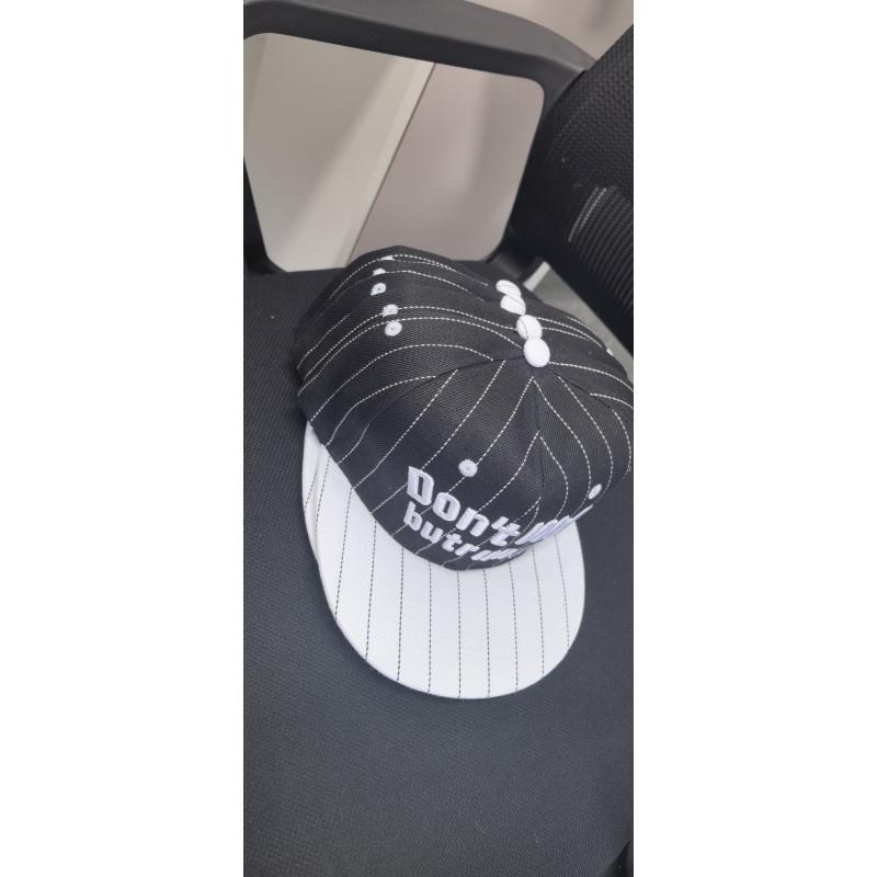 Cross-border new trendy street hip-hop hat with letter print, flat brim, unisex, adjustable - SR model