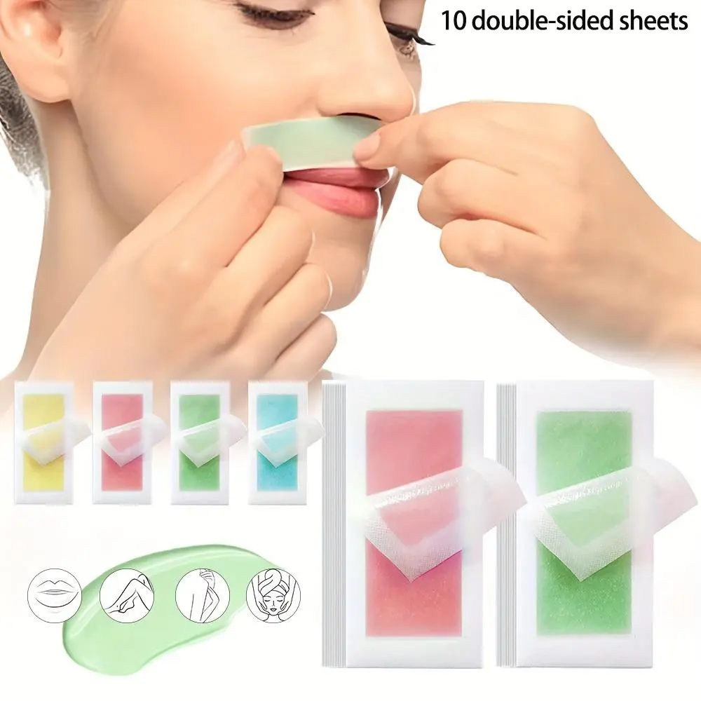 Hair Removal Wax Strips, Multi-Purpose Wax Paper for Facial Beard, Eyebrows and High Bikini Line, Facial Hair Removal, Easy Hair Removal, Home Hair Removal, Hair Remover Wax and Body Care Waxing Product