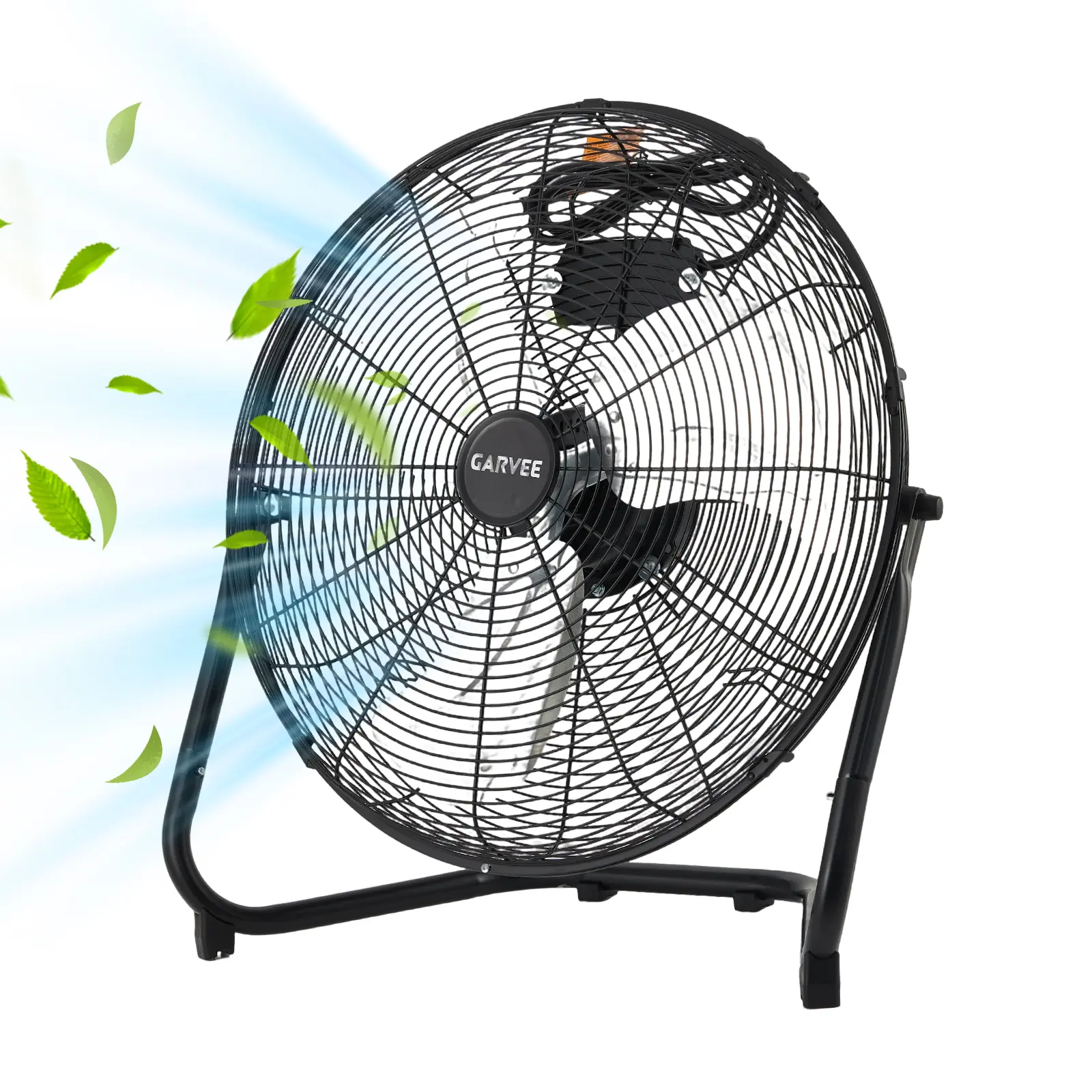 High Speed Industrial Floor Fan – 12 Inch Heavy Duty Metal, 2000 CFM, 3-Speed, 360° Adjustable Tilt, Quiet Dual Ball Bearing Motor, Portable, Energy Efficient for Workshop, Garage, Warehouse, Gym