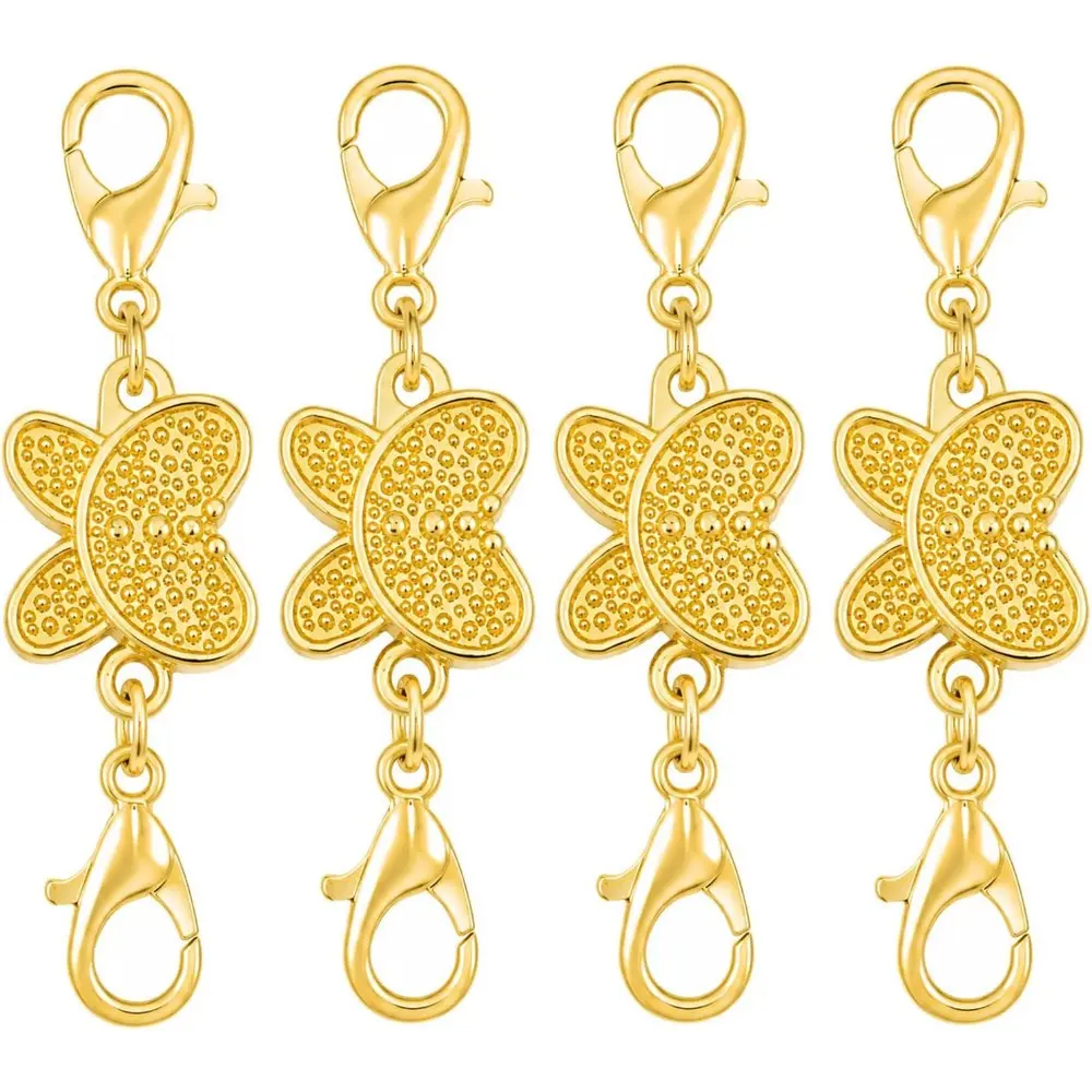Metallic Butterfly Magnetic Necklace Clasp with Lobster Clasp - for Bracelet, Necklace Extender Closures