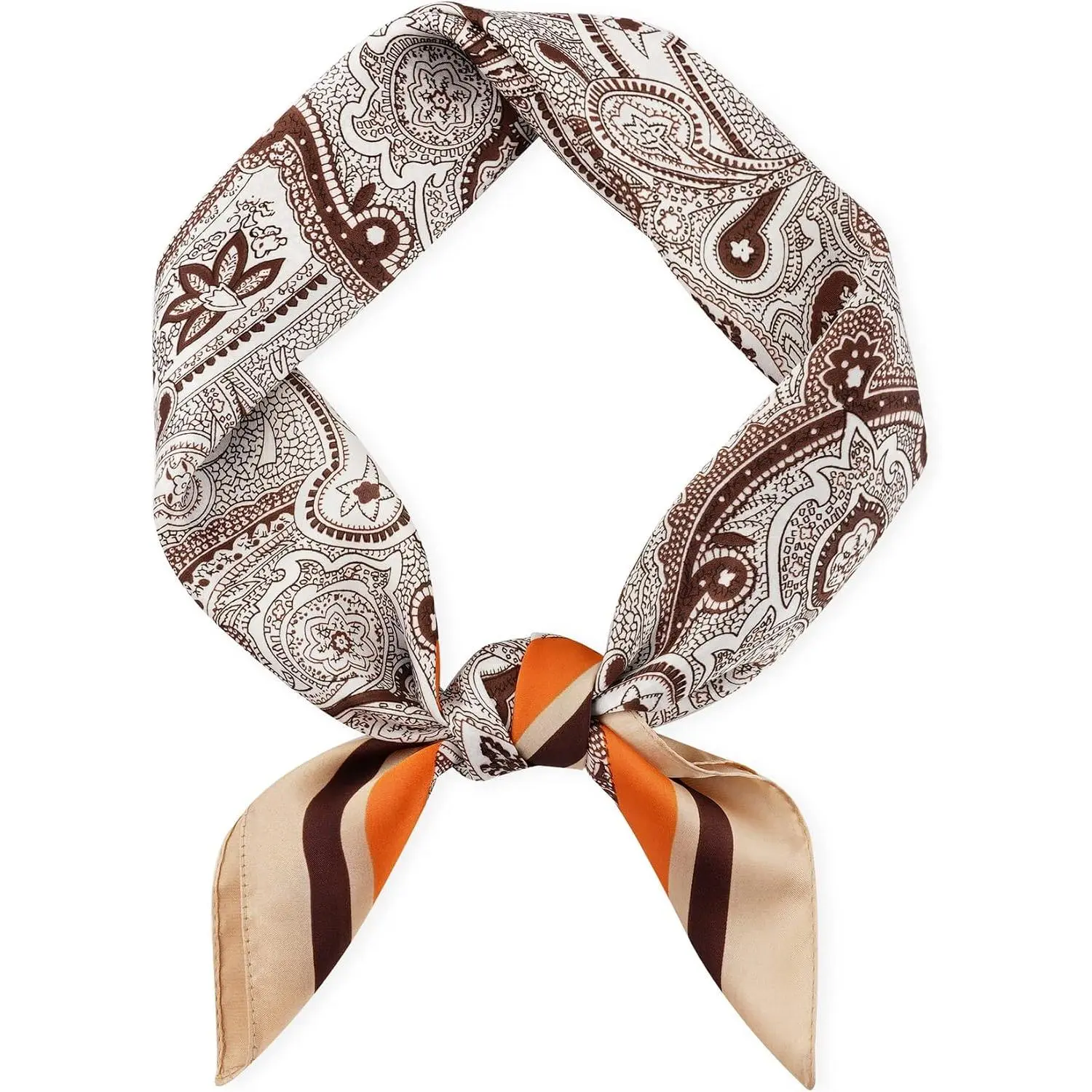 Silk Feel Square Scarf for Men Satin Bandana   Print Neckerchief Geometry  Scarf Fashion
