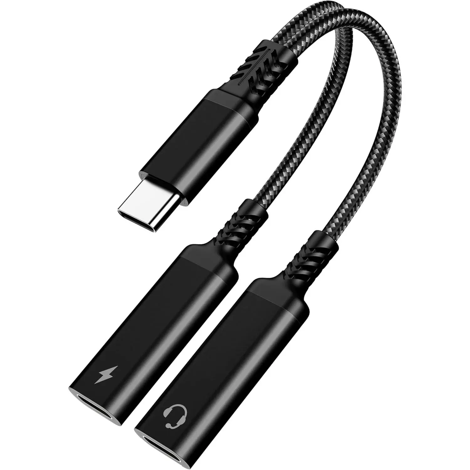 𝐔𝐩𝐠𝐫𝐚𝐝𝐞𝐝 USB C Splitter, 2-in-1  USB C Headphone and Charger Adapter with HiFi DAC, PD 60W   USB C Aux Dongle  for  17 16 15, iPad, Pixel,Galaxy S25 S24