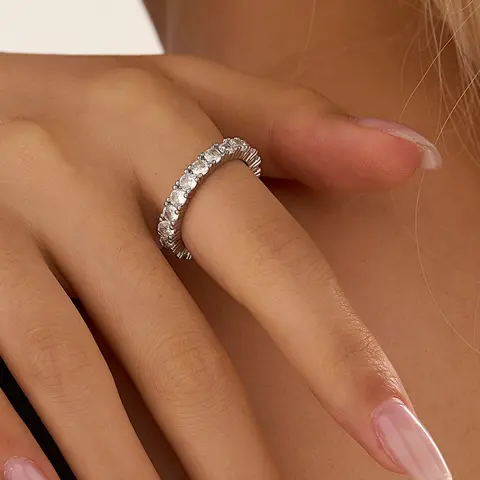 Elegant Rhinestone Decorated Ring, Cubic Zirconia Rings, Beautiful Rings, Fashion Accessories for Women & Men, Trendy All-match & Exquisite Jewelry for Birthday Gift