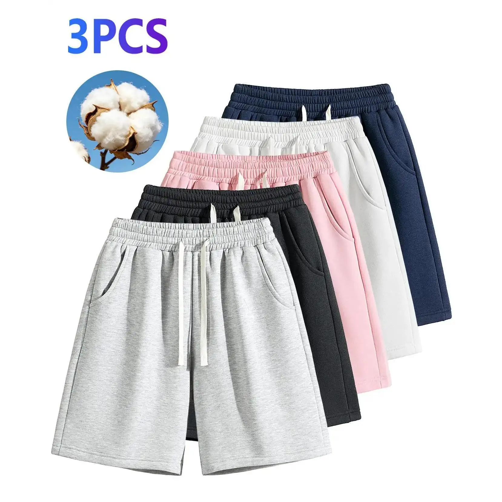 Men's Athletic Shorts, 5 Pack Loose-Fit Cotton Activewear with Above-Knee Cut, Quick Dry Fabric and Drawstring S M L sohochic,clothes for back to school,first day of school outfits