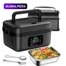 Cordless Rechargeable Self-Heating Electric Lunch Box with Timer, 1L Portable Durable Solid Plastic Food Warmer, Heatable Lunch Box, Heated Lunchbox for Adults Work & Travel, High-Quality Plastic Heated Lunch Boxes #GLOBAL PICKS