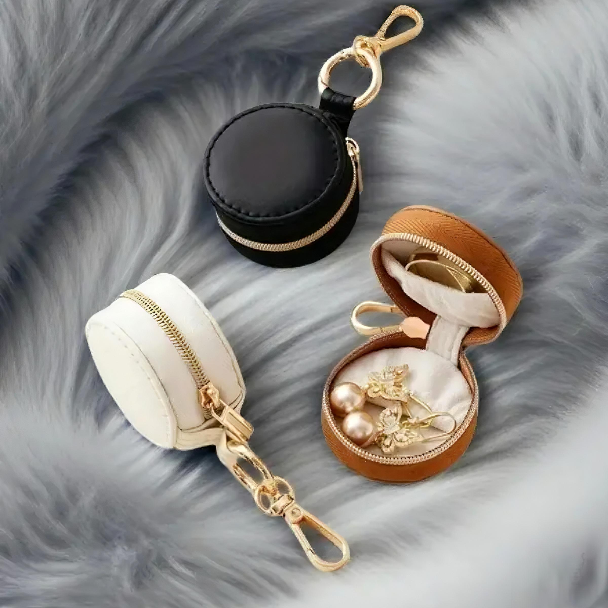 Portable Mini Jewelry Storage Box, Compact Design Jewelry Organizer, Elegant Jewelry Organizer, Jewelry Display & Storage Box for Earrings, Rings, Mini Lipstick, Travel Accessories, Jewelry Holder Organizer