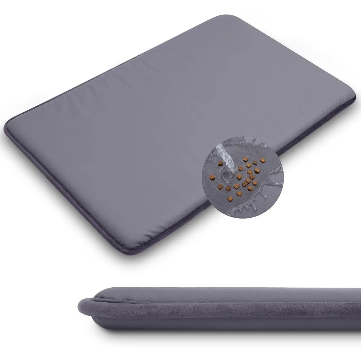 Outdoor  Crate Pad, Reversible  Crate Mat Bed, Wipeable Kennel Mat  Sleeping for Medium Large Dogs, , Wipeable, Anti-Slip, Kennel Pads 35 x 22 Inch, Dark Grey