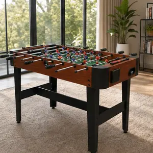 ARCH 48-Inch Foosball Table Soccer Game Table for Adults and Kids, MDF and Steel Construction, Wood Finish, Adjustable Weight, Indoor Family Game Room, Dining Room, Body Building, 48x24x31 Inches, Wood Color Options, MDF+Steel Material