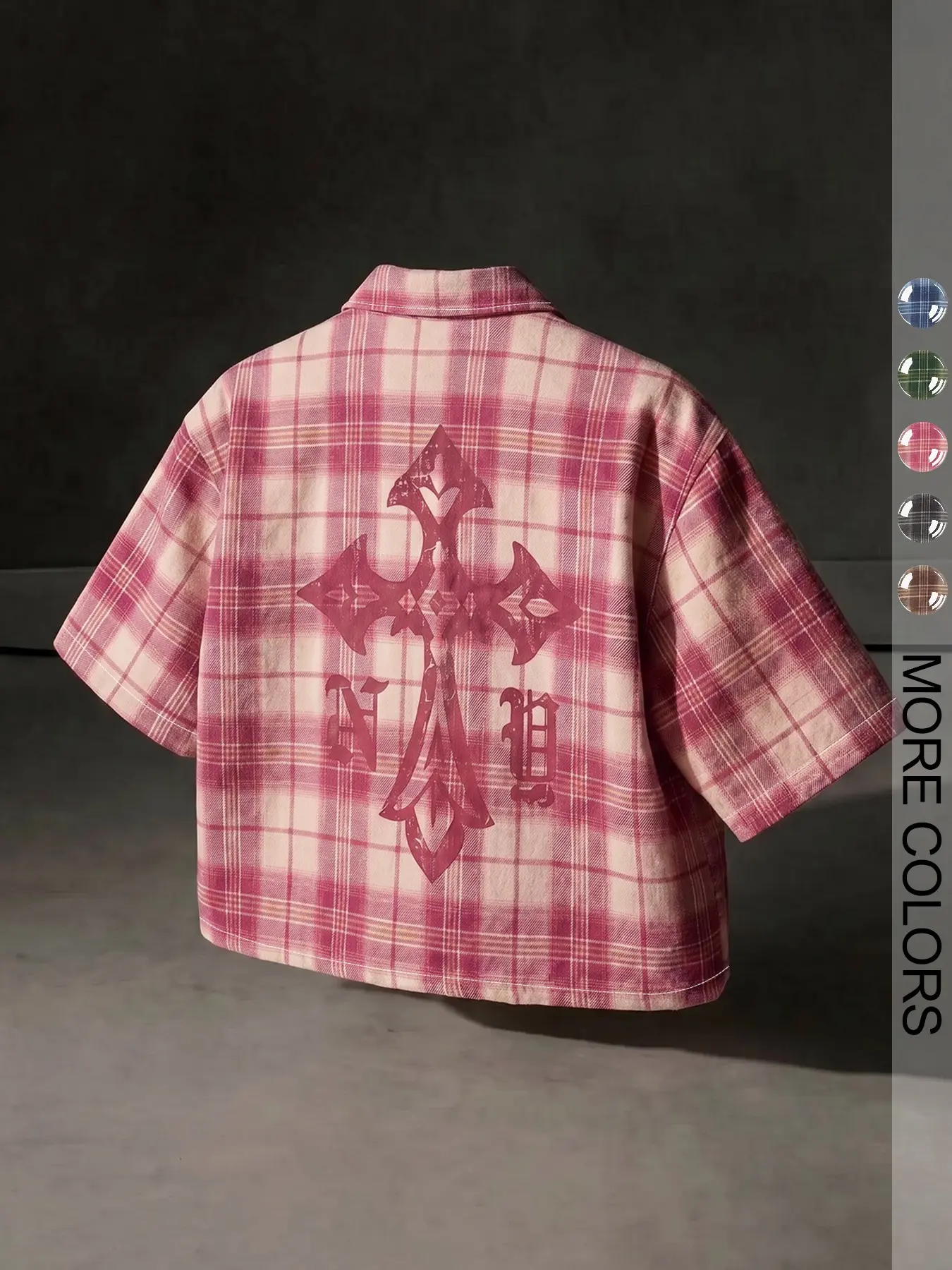 Men's Plaid Checked Blouse, Casual Loose-Fitting Long Sleeve Top, Graphic Print Streetwear, Comfortable Outdoor Fashion Shirt