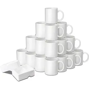 Set of 24 Sublimtion Blanks Ceramic White Tazas Para Coffee Mugs 11OZ Sublimation Cups Bulk For Christmas for Mug Press Machine