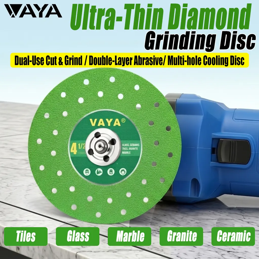 VAYA 115mm 4.5" 1.2mm Thin Diamond Cutting Blade | Angle Grinder tool Disc for Tile, Ceramic, Marble & Granite