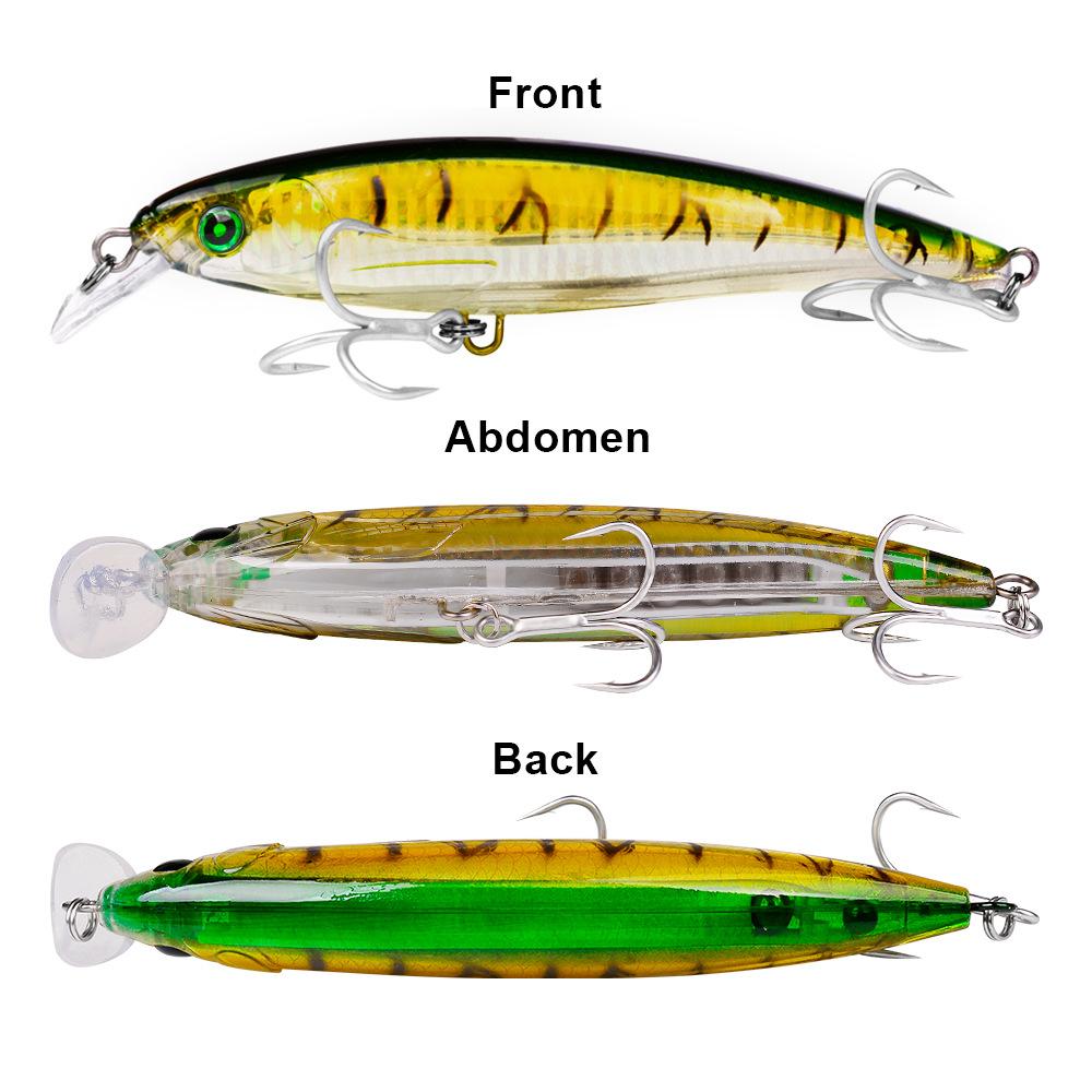 16cm 43g Floating Minnow Lure, Bionic Hard Bait with Through Wire, Topwater Lure for Freshwater & Saltwater Fishing