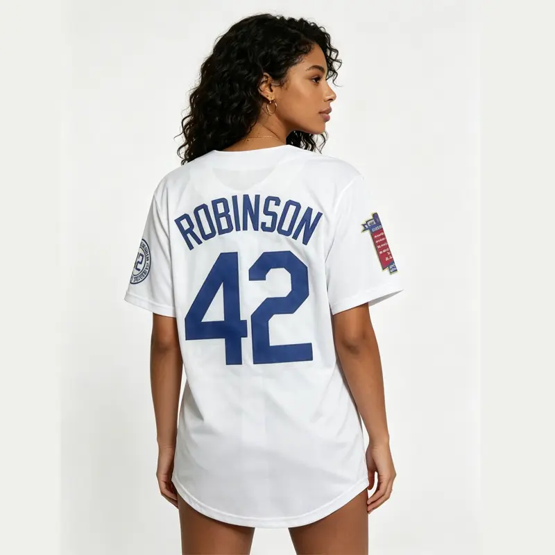 Men's & Women's 2026 #42 ROBINSON Baseball Jersey, High-Quality Sewn Embroidery Hip-Hop Sportswear, Sweat-Wicking Loose Breathable Outdoor Fan Collectible, S-3XL Large Sizes White Professional Baseball Top