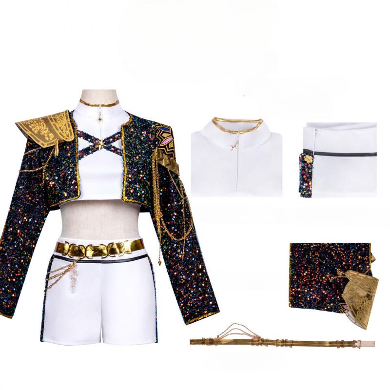Girls' Halloween Cosplay Costume - Kids' Stage Performance Outfit with Matching Accessories