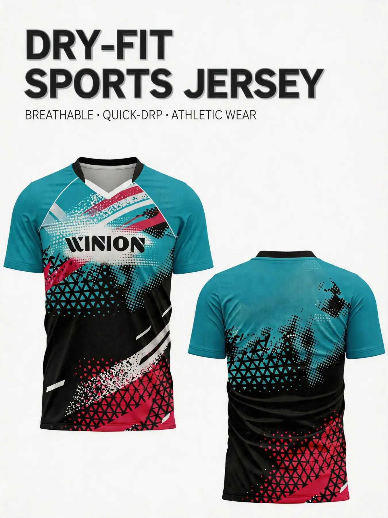 2026 Quick-Dry Sports Jersey, Breathable Mesh Training Tee, Slim Fit, All-Over Print, Football Badminton, Colors