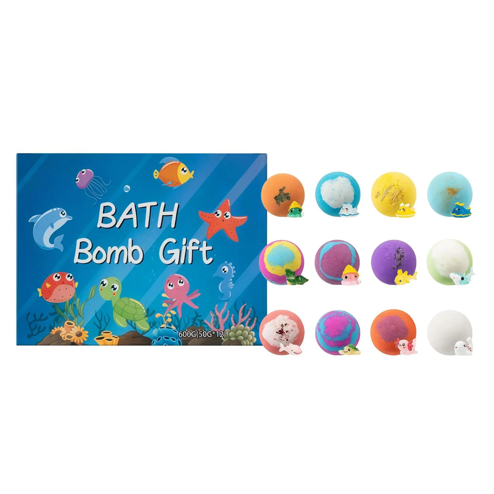 Children’s Toy Bath Bomb Set with Surprise Toys, Kids Colorful Fizzy Bath Balls, Gentle Moisturizing and Cleansing Formula, Skin-Nourishing Body Bath Care, Bubble Spa Bathtub Toys, Fun Daily Bathing Products, Birthday Christmas Holiday Gift for Boys and G