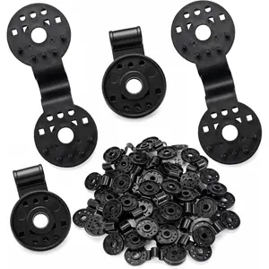 40 PCS Shade Cloth Clips, Plastic Shade Net Clips for Mesh or Thin Shade Fabric, Round Black Clips for Mesh Tarp, Bird Netting, Garden Netting and Sun Shade Cover