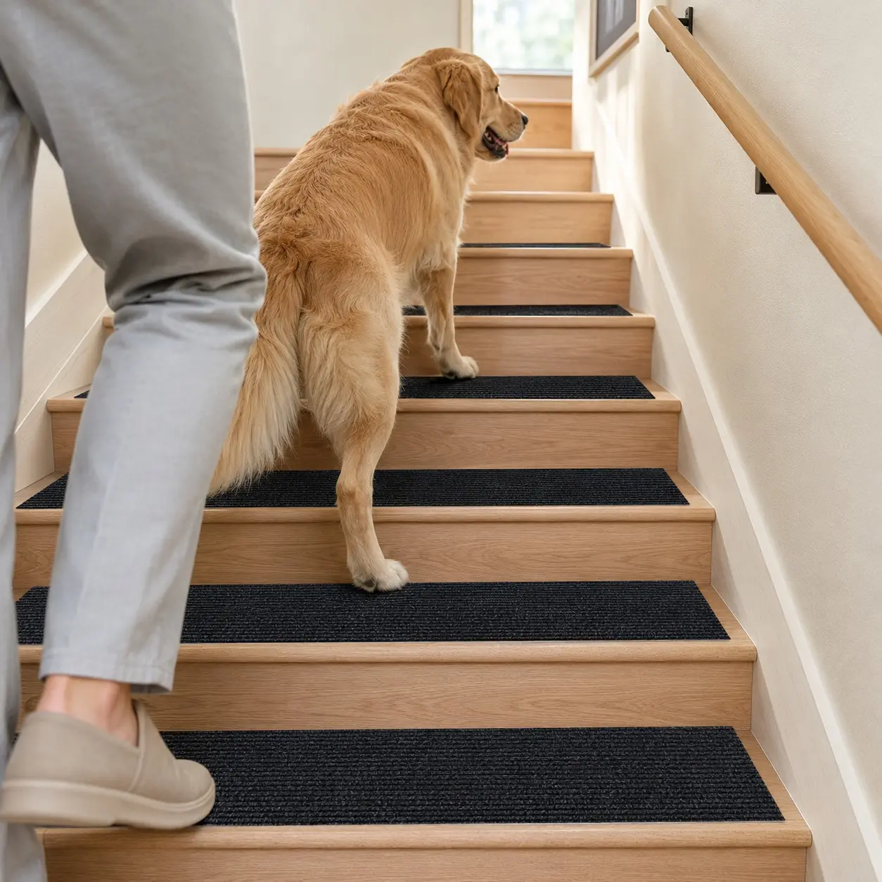 Super Soft Square Stair Step Pads, Anti-Slip Durable, Home Safety, Easy Installation, Multiple Colors Available, Ideal for Home Stair Decoration & Daily Protection, Non Slip Rugs