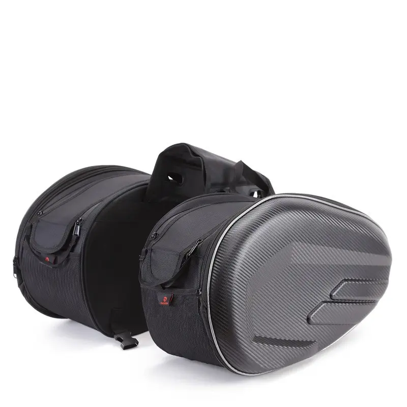Universal Hard Shell Motorcycle Pannier Bag, Waterproof Expandable Side Storage Luggage Box, Durable Bike Gear Organizer