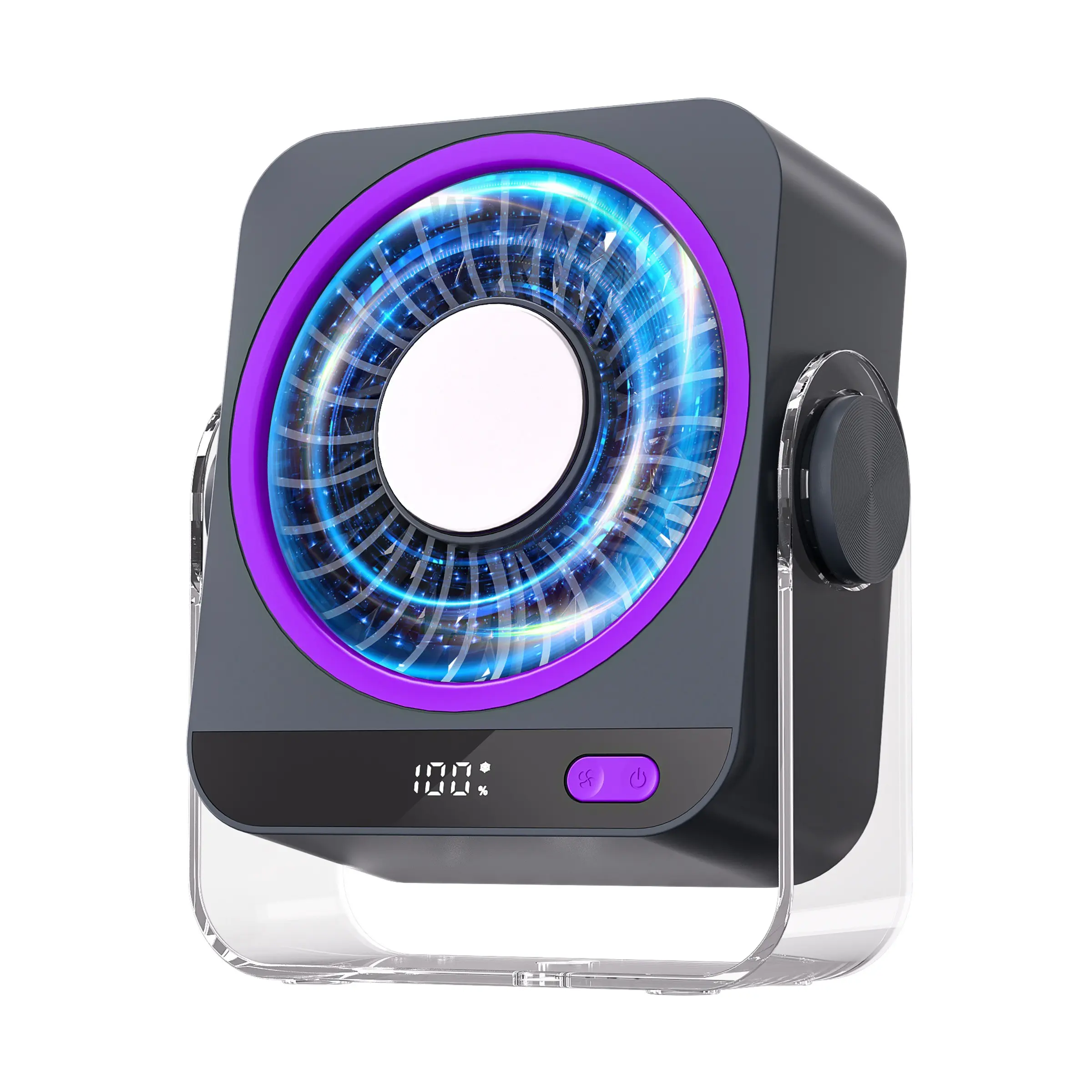 Desk Fan 3600mAh, Ice Cooling, 130° Adjustable Tilt & 199 Adjustable Speeds, USB Mini Desktop Fan for Home Office Car Summer Travel Gifts, 6.6 Inches Rechargeable Fan #GLOBAL PICKS