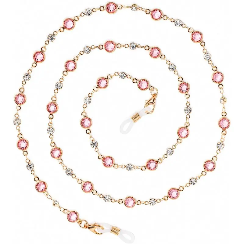 Crystal Beaded Eyeglasses Chain Crystal Glasses ChainEyeglass Beads Chains Eye Glasses Holders for Women Strap