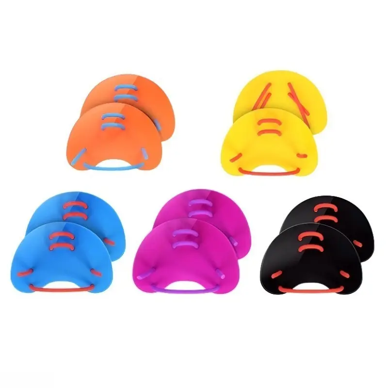 Soft Silicone Adult Open Palm Swim Hand Paddles, Half Palm Quick-Dry Swim Fins, Universal Size Professional Pool Training Gear for Freestyle & Breaststroke