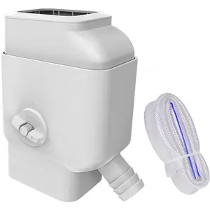 Prestantious Gutter Downspout Diverter with Built-in Filter Screen Fits for 2"x3" and 3"x4" Downspout, Rainwater Collection System with Adjustable Valve and 4ft. Hose, Diverts Large Water Flow, White