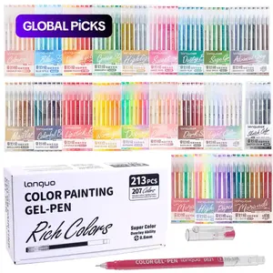 54/99/168/213 Pcs Gel Pens, 0.6 mm Fine Tip Gel Pens for Coloring,Portable Case gel pens Colored for Journaling, Coloring, Art, Painting, Drawing & DIY Crafts,Stackable colors,Smooth,Water-Based, Coloring Book Markers, Colored Pens Set #GLOBAL PICKS