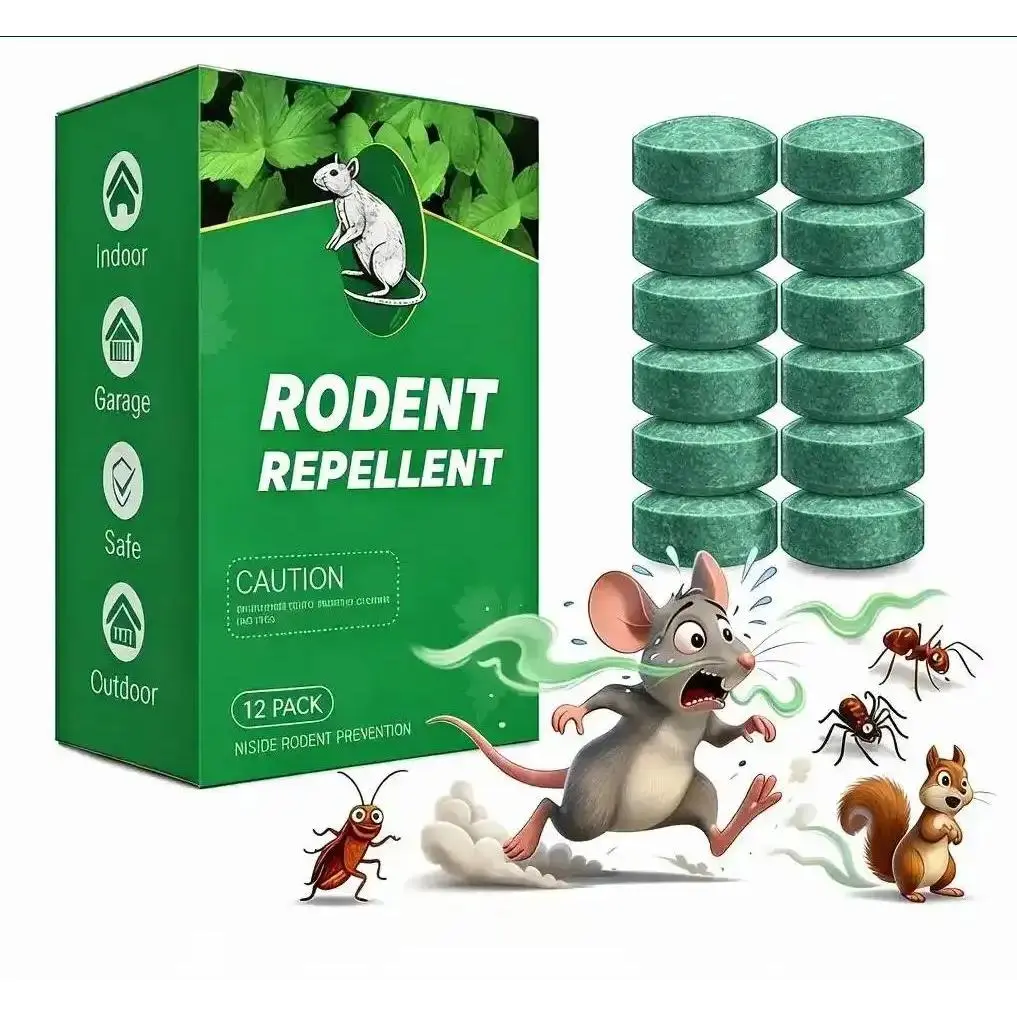 Plant-Based Rodent Repellent Products - Effective Rodent Control for Home, Hassle-Free Maintenance, Stops Cabinet Gnawing & Smelly Droppings, Safe for Homes with Kids & Pets, Peace of Mind Without Harmful Chemicals, Non-Toxic Ingredients