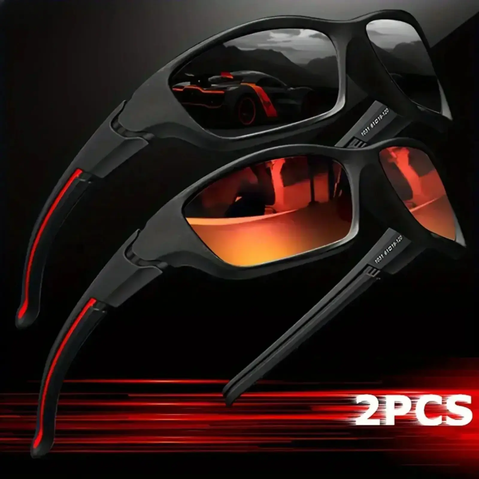 2/3-Pack Polarized Sports Sunglasses – Unisex Full-Wrap Outdoor Eyewear for Cycling, Fishing, Hiking, Golf, Driving & Daily Casual Wear, Lightweight Trendy Sunglasses for Men & Women